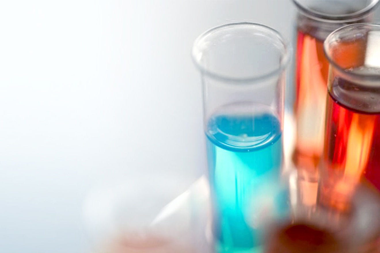 Different chemicals in test tubes Different chemicals in test tubes