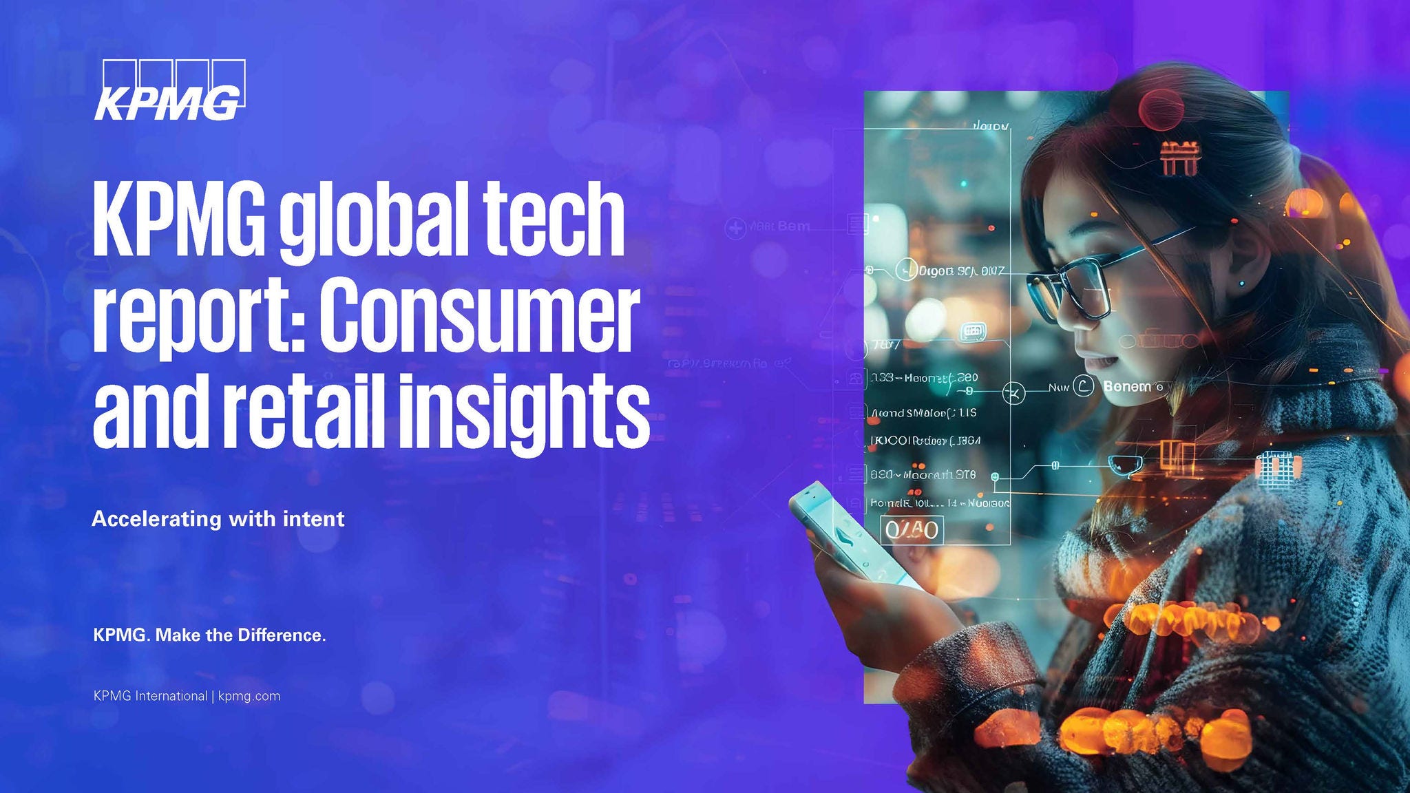 woman with glasses in digital space