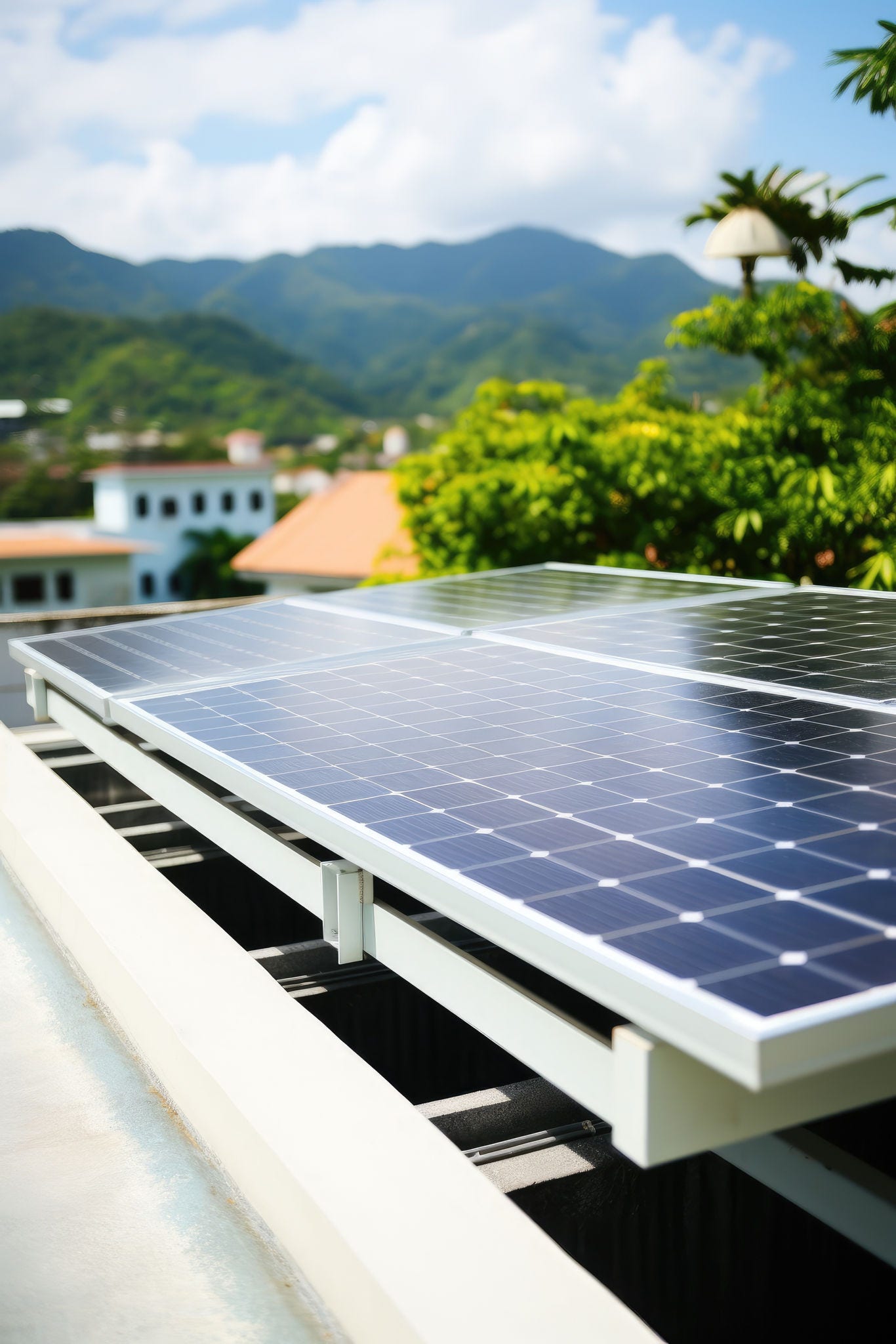 Solar panel on roof Solar panel on roof